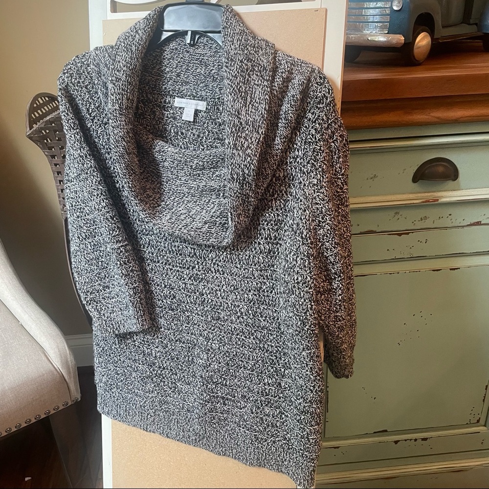New York & Co Women’s Grey Knit Cowl Neck Sweater